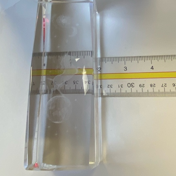 Clear Glass Laser Etched 3D Unicorn 6x2x2 Paperweight - Picture 10 of 12